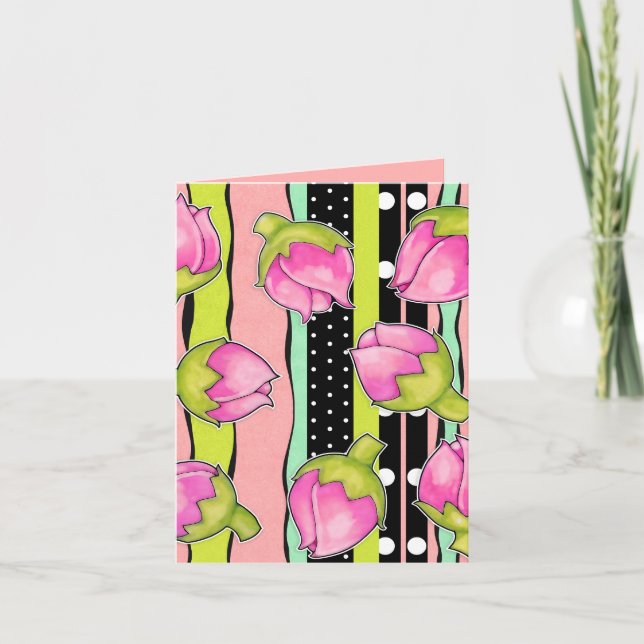 Rosenknospe Join-Farbmuster Note Card Karte (Vorderseite)