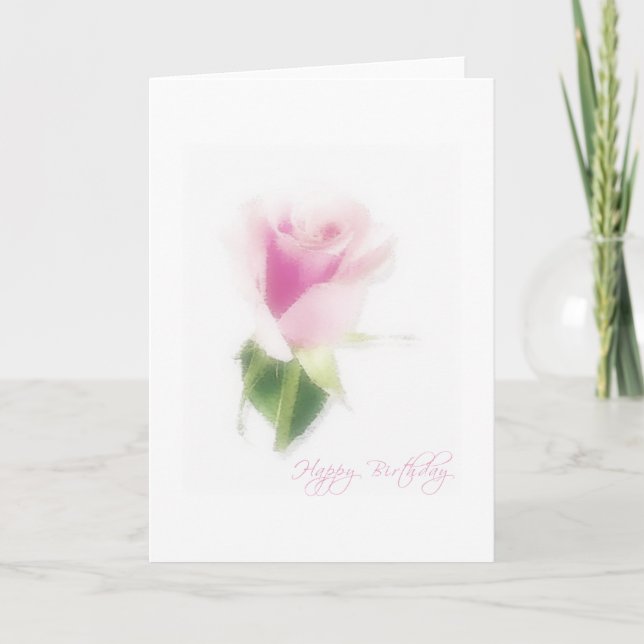 Rosenknospe Karte (Vorderseite)