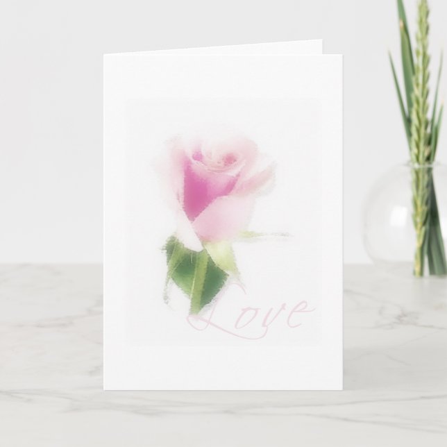 Rosenknospe Karte (Vorderseite)