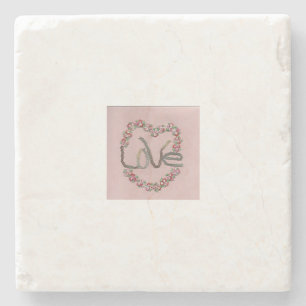 Rosenknospe Liebe Untersetzer