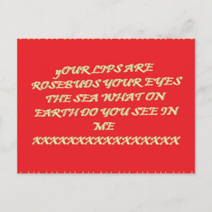 Rosenknospe lips Augen wie die Meeresromantik Vale Postkarte