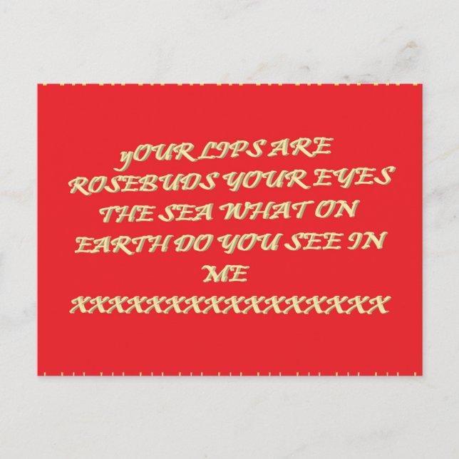 Rosenknospe lips Augen wie die Meeresromantik Vale Postkarte (Vorderseite)