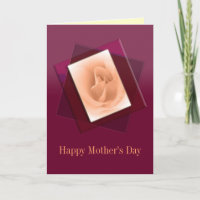 Rosenknospe Pfirsichmutter-Tageskarte