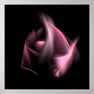 Rosenknospe Pink Print Poster