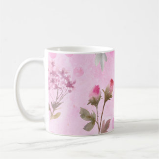 Rosenknospe, Polka Punkte: Sommerblumen. Kaffeetasse