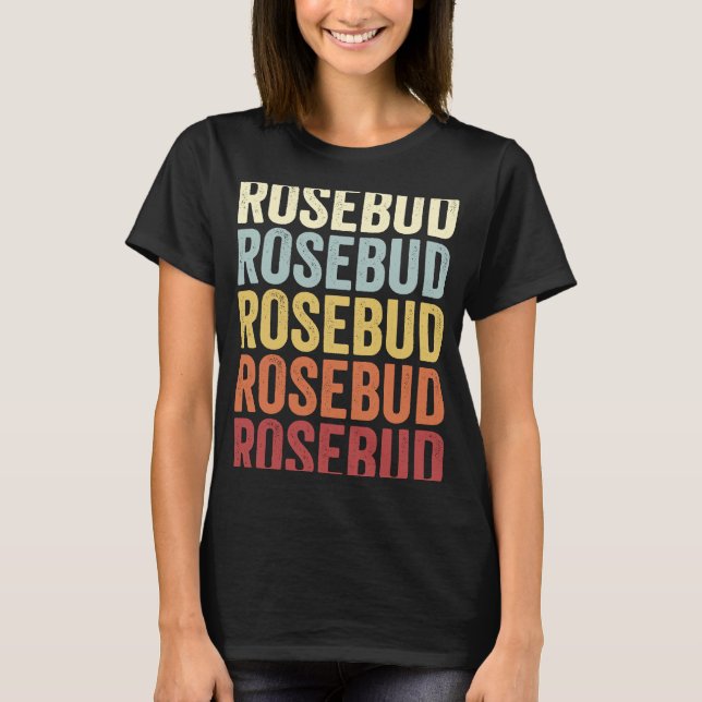 Rosenknospe South Dakota Rosenknospe SD Retro Vint T-Shirt (Vorderseite)