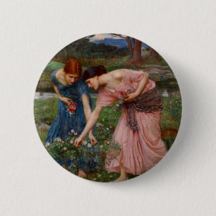 Rosenknospen Sammeln Button
