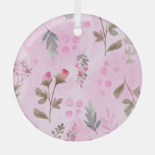 Rosenknospen, Tupfen: Sommerflor. Ornament Aus Glas