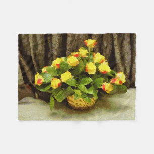 Rosenkörbe Fleecedecke