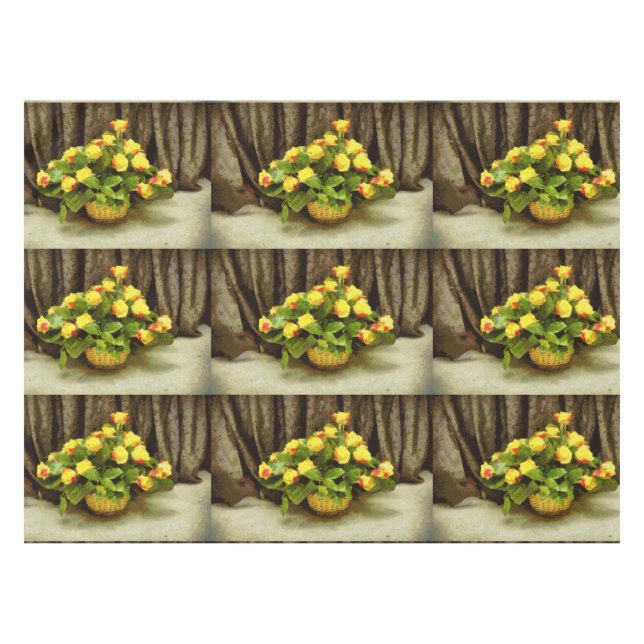 Rosenkörbe Tischdecke (Vorderseite (Horizontal))