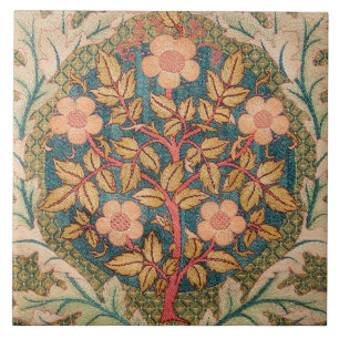 Rosenkranz-Stickereidesign von William Morris Fliese