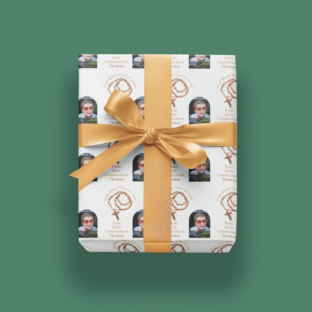 Rosenkranzperlen Heilige Kommunion Foto Katholisch Geschenkpapier (Von Creator hochgeladen)