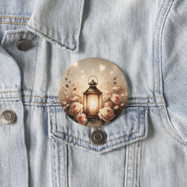 Rosenlaternen-Glanz-Sträuß Button (Beispiel)