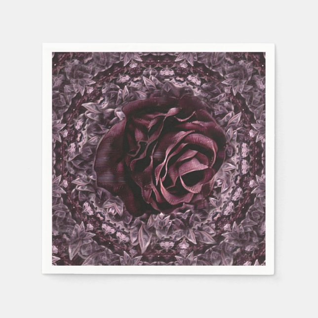 Rosenmandala  serviette (Vorderseite)