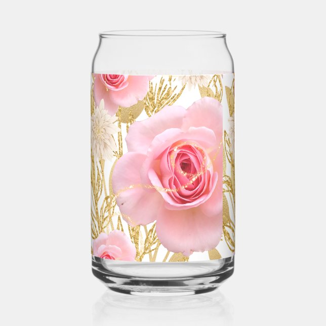 Rosenmuster Dosenglas (Vorderseite)