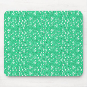 Rosenmuster Grün Mousepad