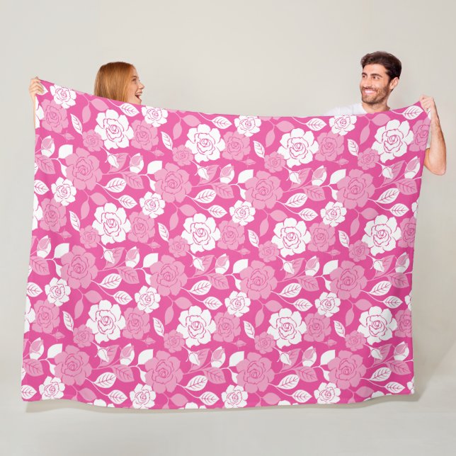 ROSENMUSTER (ROSA) FLEECEDECKE (Beispiel)