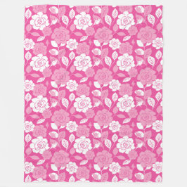 ROSENMUSTER (ROSA) FLEECEDECKE