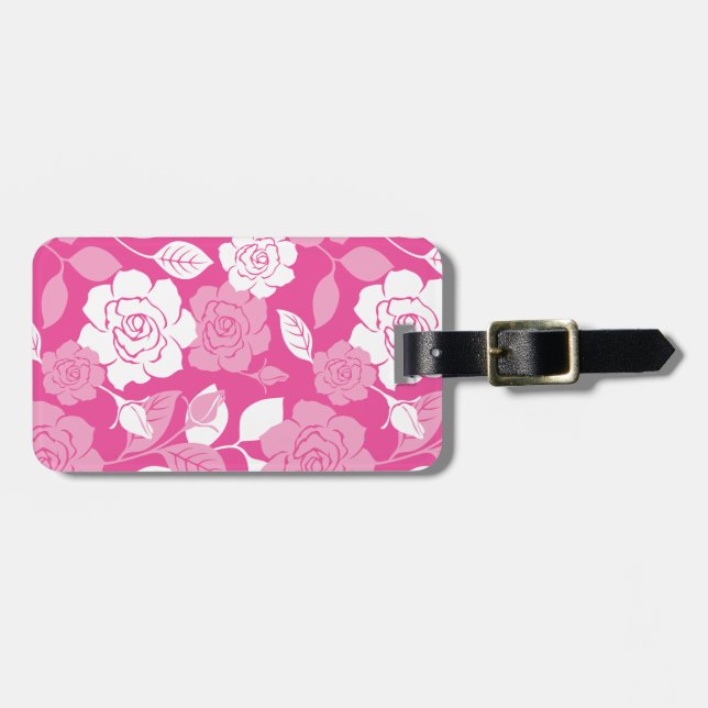 ROSENMUSTER (ROSA) GEPÄCKANHÄNGER (Vorderseite horizontal)