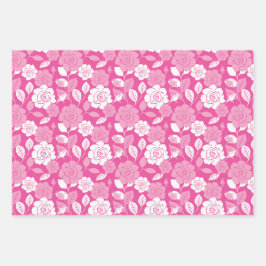ROSENMUSTER (ROSA) GESCHENKPAPIER SET