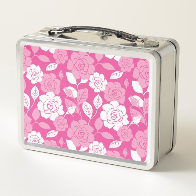 ROSENMUSTER (ROSA) METALL BROTDOSE (Rückseite)