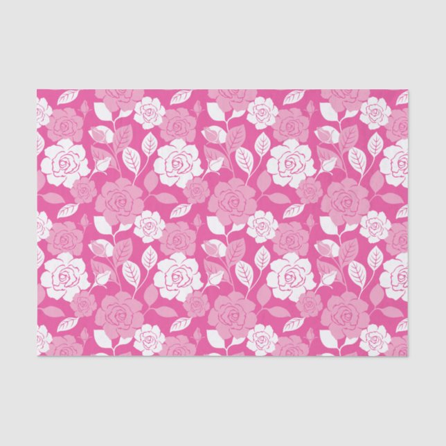 ROSENMUSTER (ROSA) SEIDENPAPIER (Vorderseite)