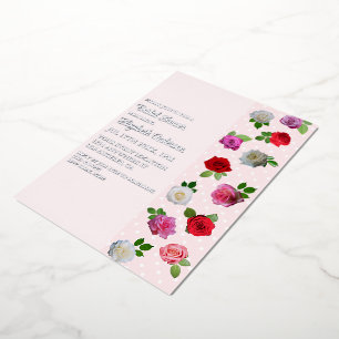 Rosenparty Brautparty Folieneinladung
