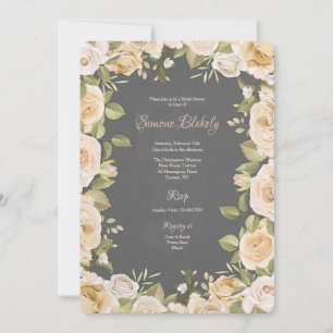 Rosenrahmen handgezeichnete Einladung