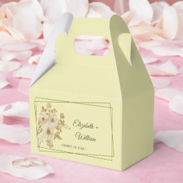 Rosenrahmen – Himmlische Gelbe Hochzeit Geschenkschachtel