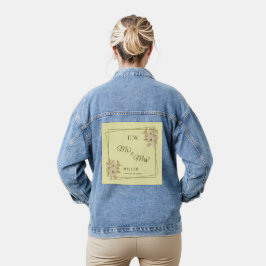 Rosenrahmen – Monogramm Himmlisch Gelbe Hochzeit Jeansjacke