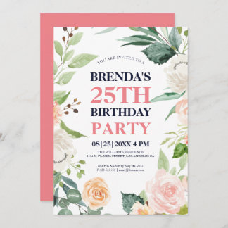 Rosenrahmen zum Geburtstag einladen Einladung