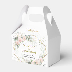 Rosenrosa Blume Grüne Hochzeit Geschenkschachtel