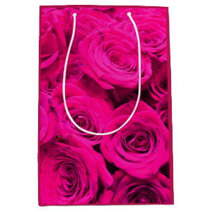 Rosenrosa Blume Rosa Blütengrün Mittlere Geschenktüte