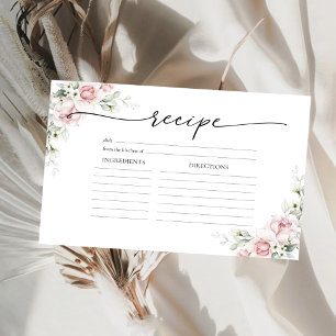 Rosenrosen-Brautparty Rose Große Rezept-Karte Einladung