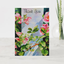Rosenrosen, elegant, Aquarell Dankeskarte