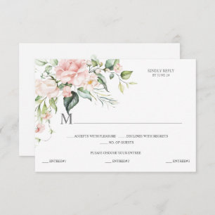 Rosenrosen Eukalyptus Botanisch RSVP Karte