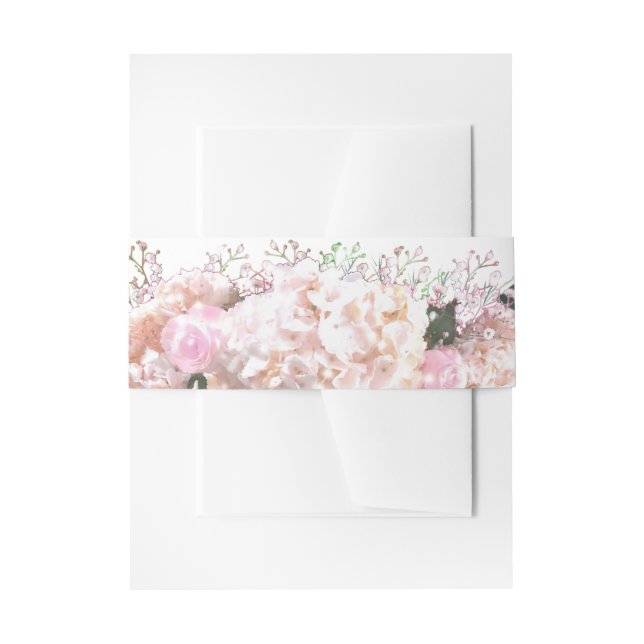 Rosenrosen Hochzeitssache Einladungsbanderole (Vorderseite Beispiel)