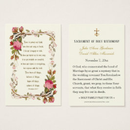 Rosenrosen Katholische Hochzeitskarte