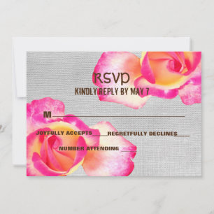 Rosenrosen, Leinwand Wedding RSVP Einladung