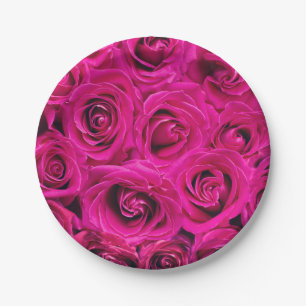 Rosenrosen (Liebe und Romantik) Pappteller