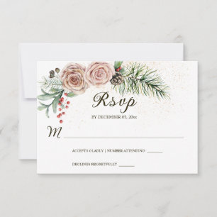 Rosenrosen Rosen Grüne Hochzeit RSVP Karte