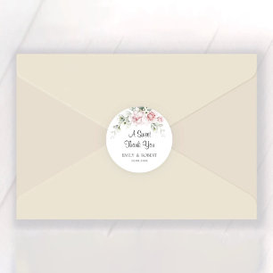 Rosenrosen, rot, klassisch, runder Sticker