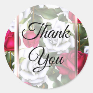 Rosenrosen Shabby Chic Rustikal Modernes Glam Runder Aufkleber