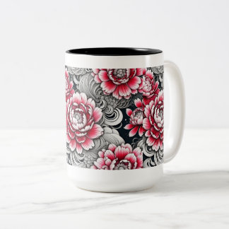 Rosenrosen-Tasse Zweifarbige Tasse