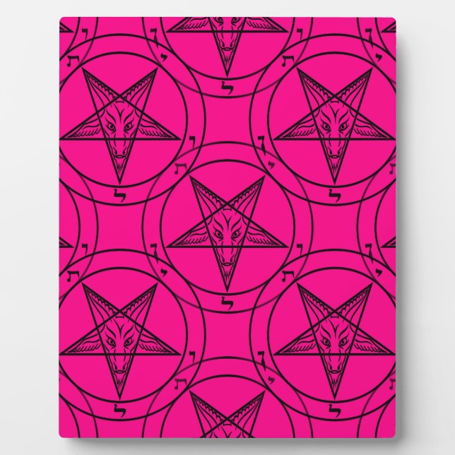 rosenroter Baphomet Fotoplatte (Vorderseite)
