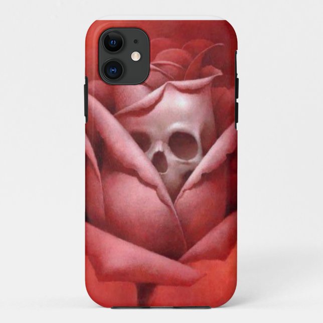 Rosenschädel auf iphone Fall Case-Mate iPhone Hülle (Rückseite)