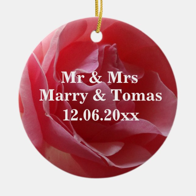 Rosenschmuck Keramik Ornament (Vorne)