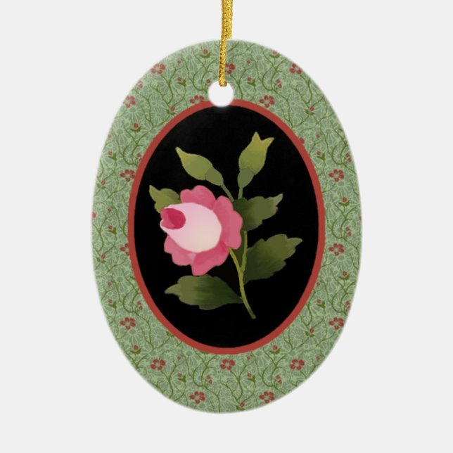 Rosenschmuck Keramikornament (Vorne)
