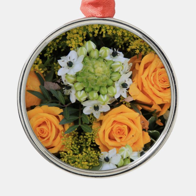 Rosenschmuck Ornament Aus Metall (Vorne)