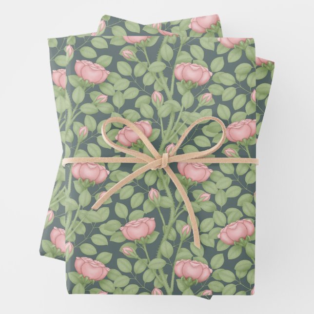 Rosensteine aus Schieferblau Geschenkpapier Set (Beispiel)
